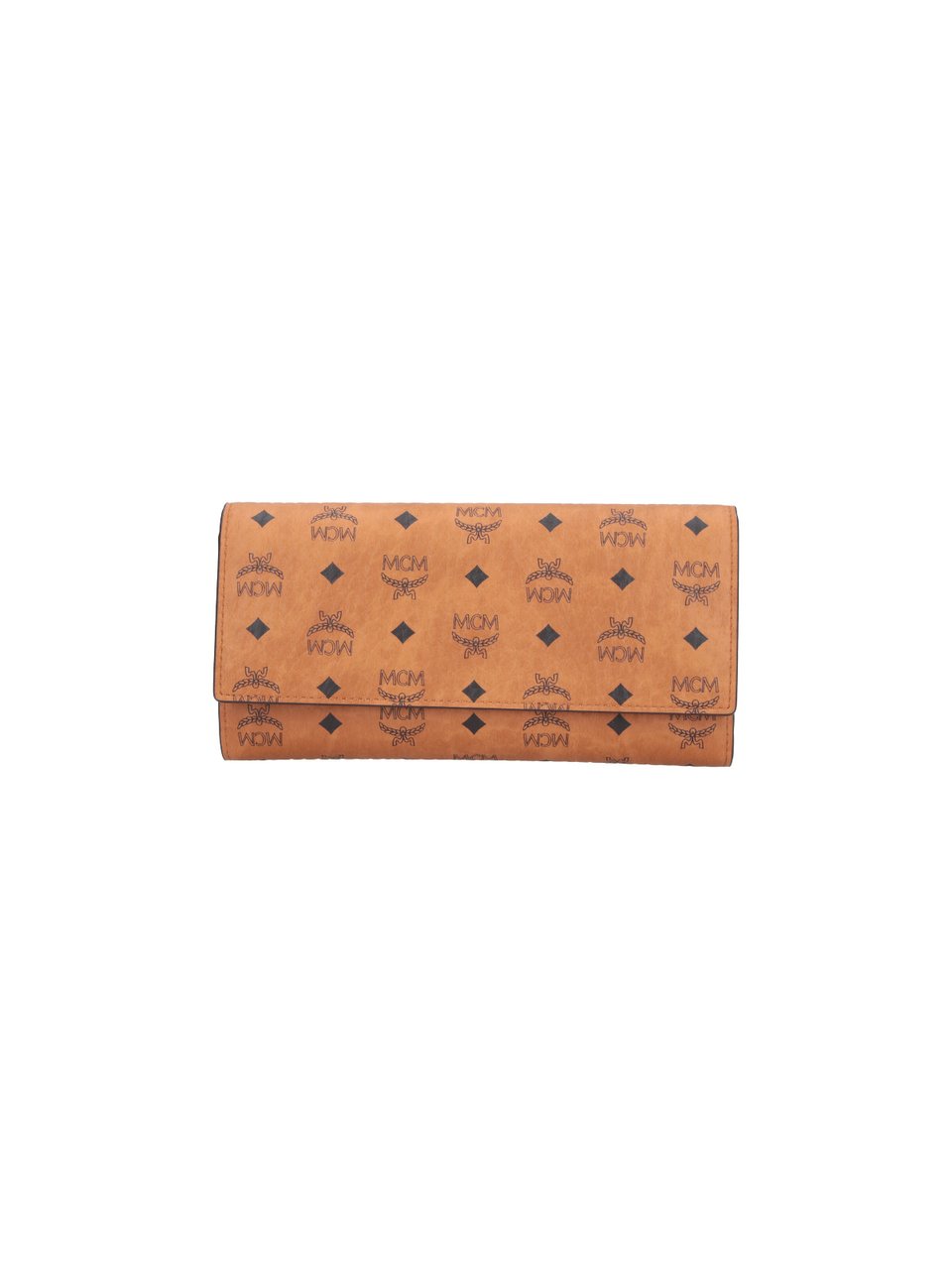 MCM Brown Aren Visetos Canvas Wallet Bruin