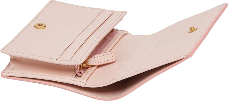 MCM Embossed Leather Wallet Roze