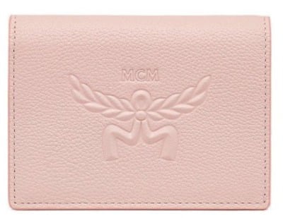 MCM Embossed Leather Wallet Roze