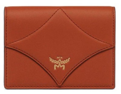 MCM Quilted Mini Wallet In Spanish Calfskin Rood