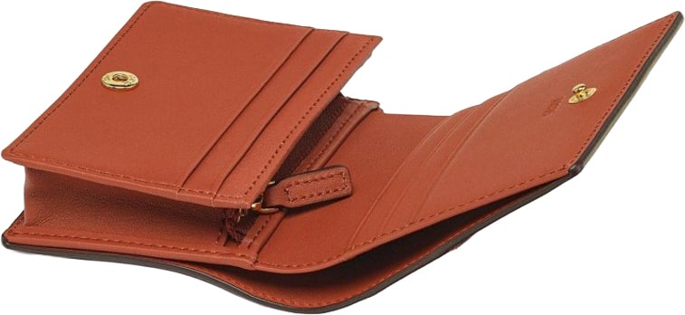 MCM Quilted Mini Wallet In Spanish Calfskin Rood