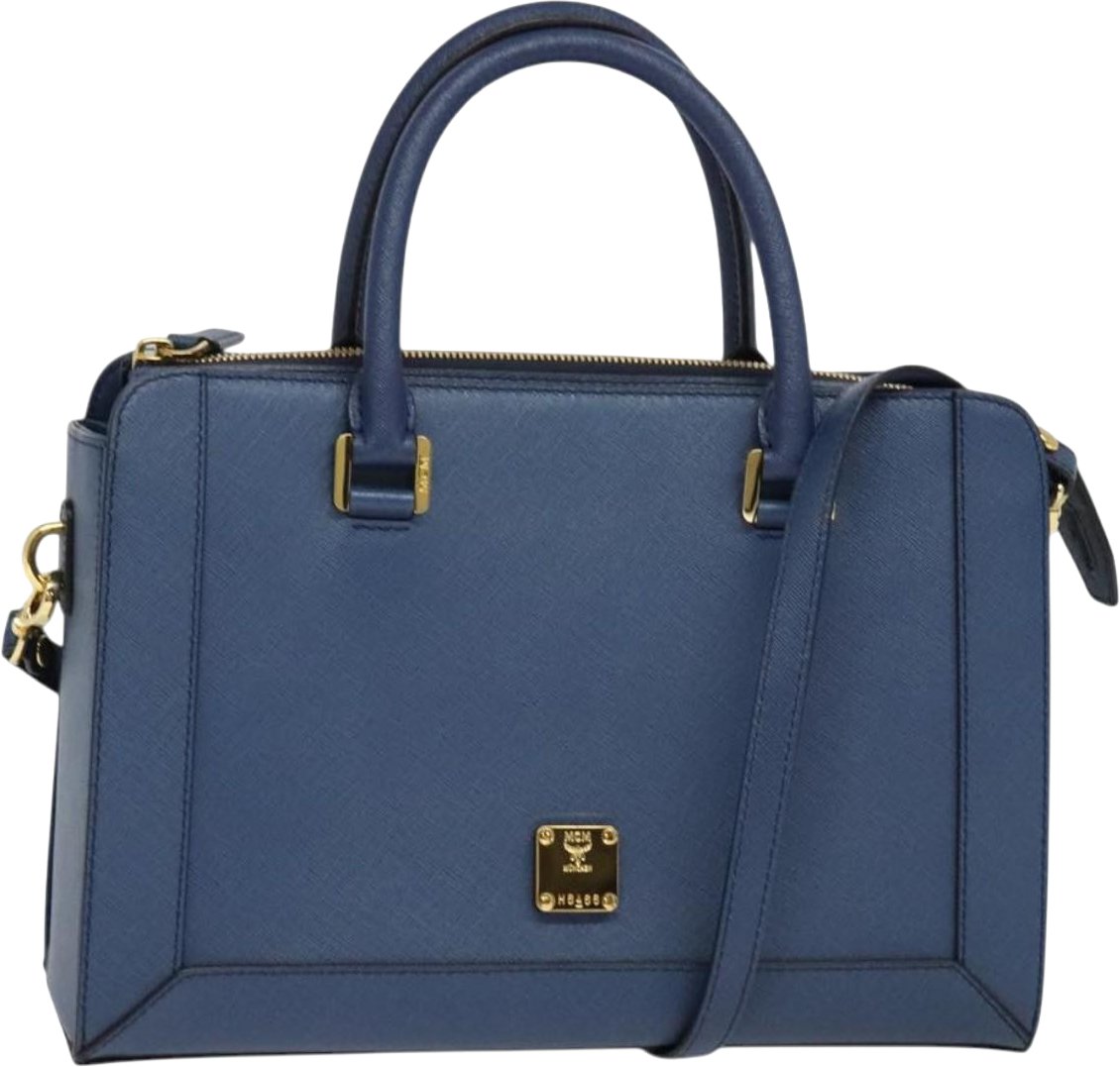 MCM Vintage Leather Blauw
