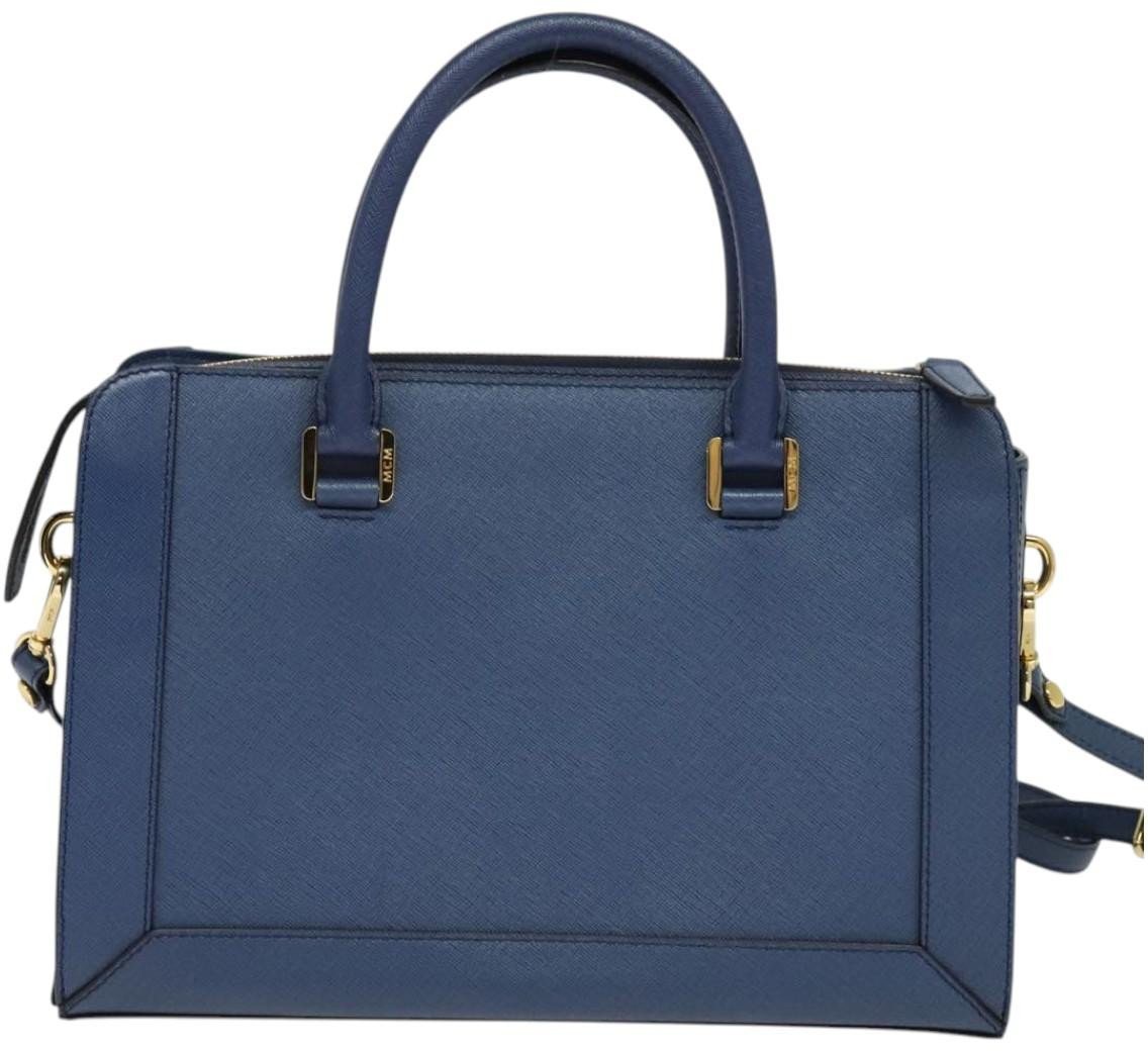 MCM Vintage Leather Blauw
