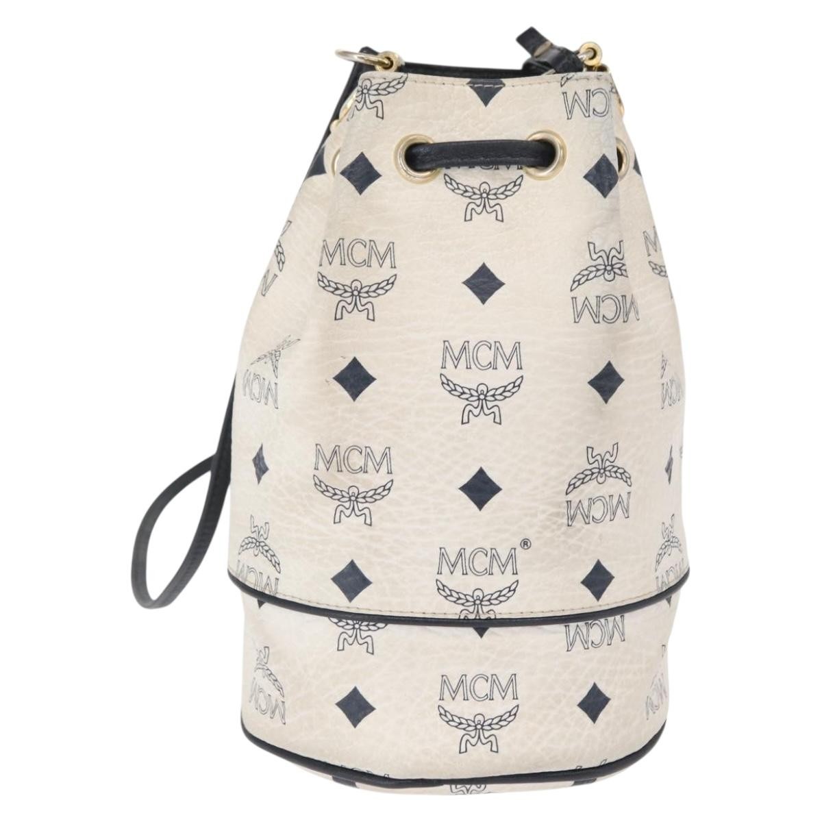 MCM MCM Drawstring Shoulder Bag Leather Wit