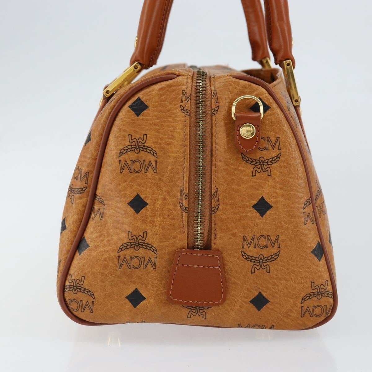 MCM Visetos logogramme Canvas and Leather Bruin