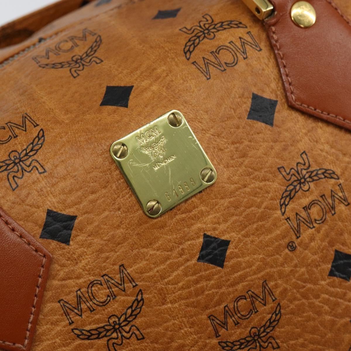 MCM Visetos logogramme Canvas and Leather Bruin