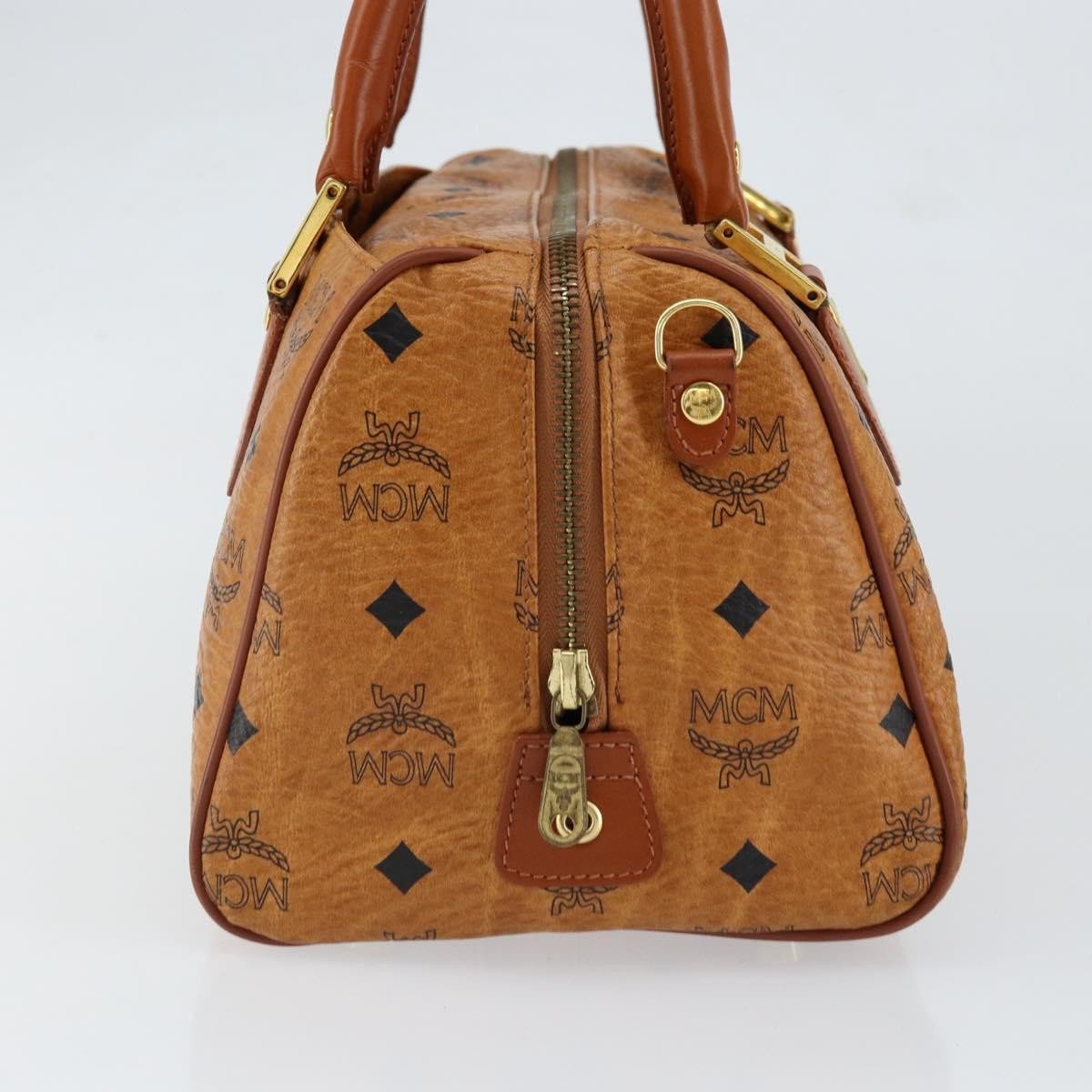 MCM Visetos logogramme Canvas and Leather Bruin