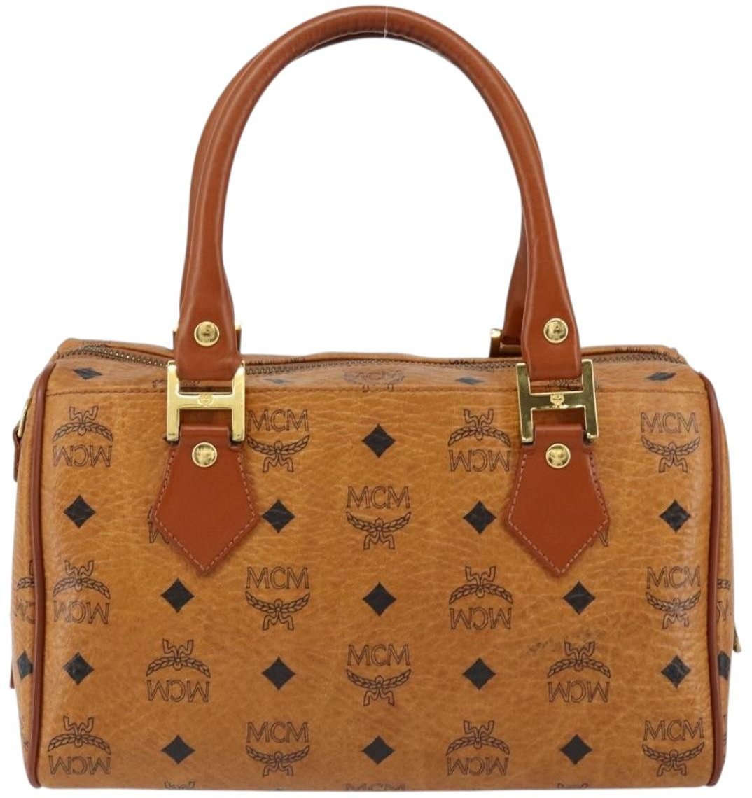MCM Visetos logogramme Canvas and Leather Bruin