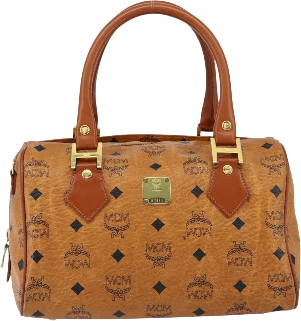 MCM Visetos logogramme Canvas and Leather Bruin