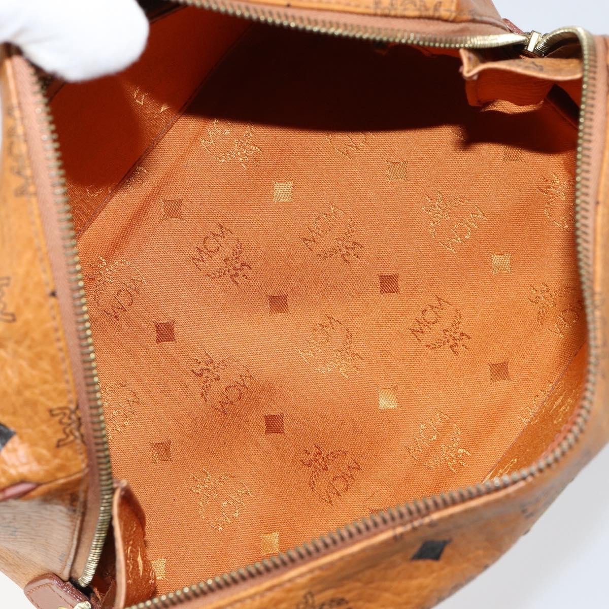 MCM Visetos logogramme Canvas and Leather Bruin