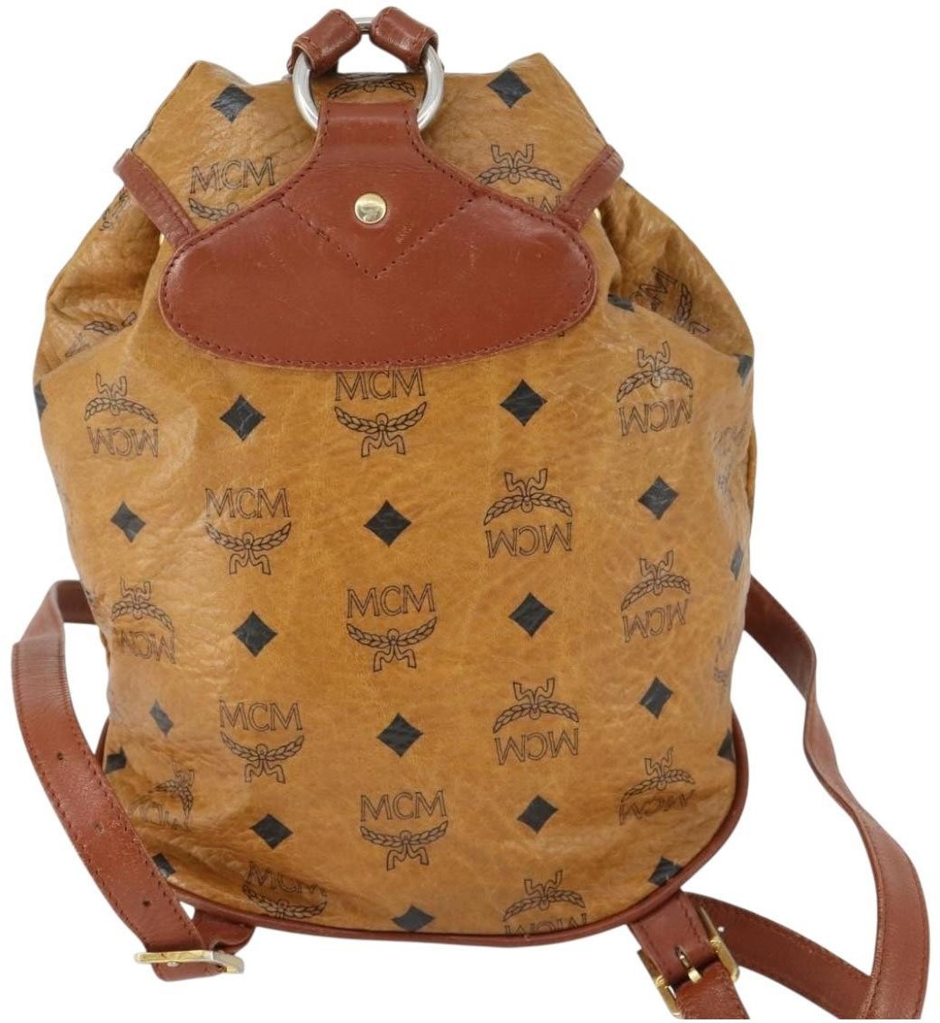 MCM MCM Vintage Vicetos Backpack PVC Leather Bruin