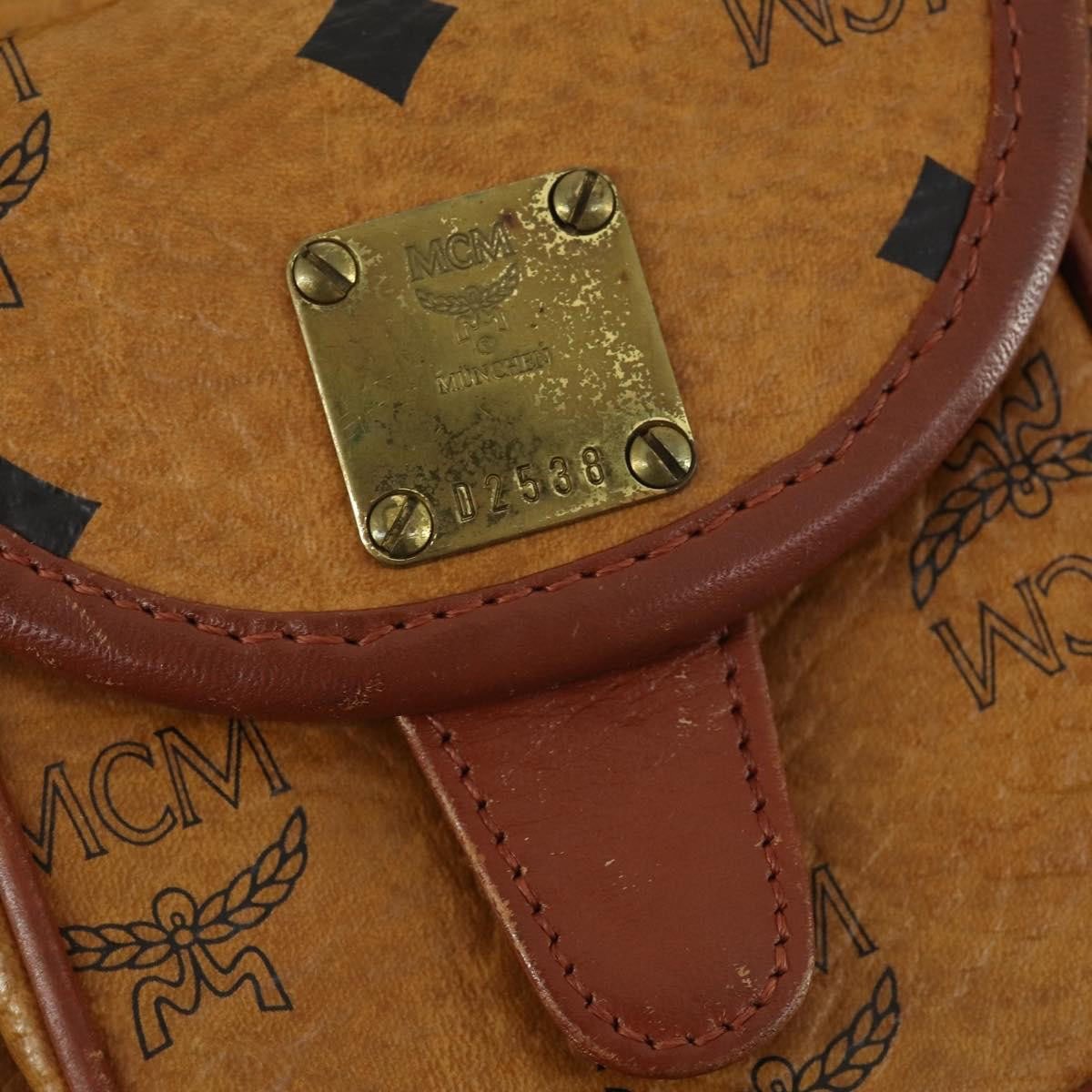 MCM MCM Vintage Vicetos Backpack PVC Leather Bruin