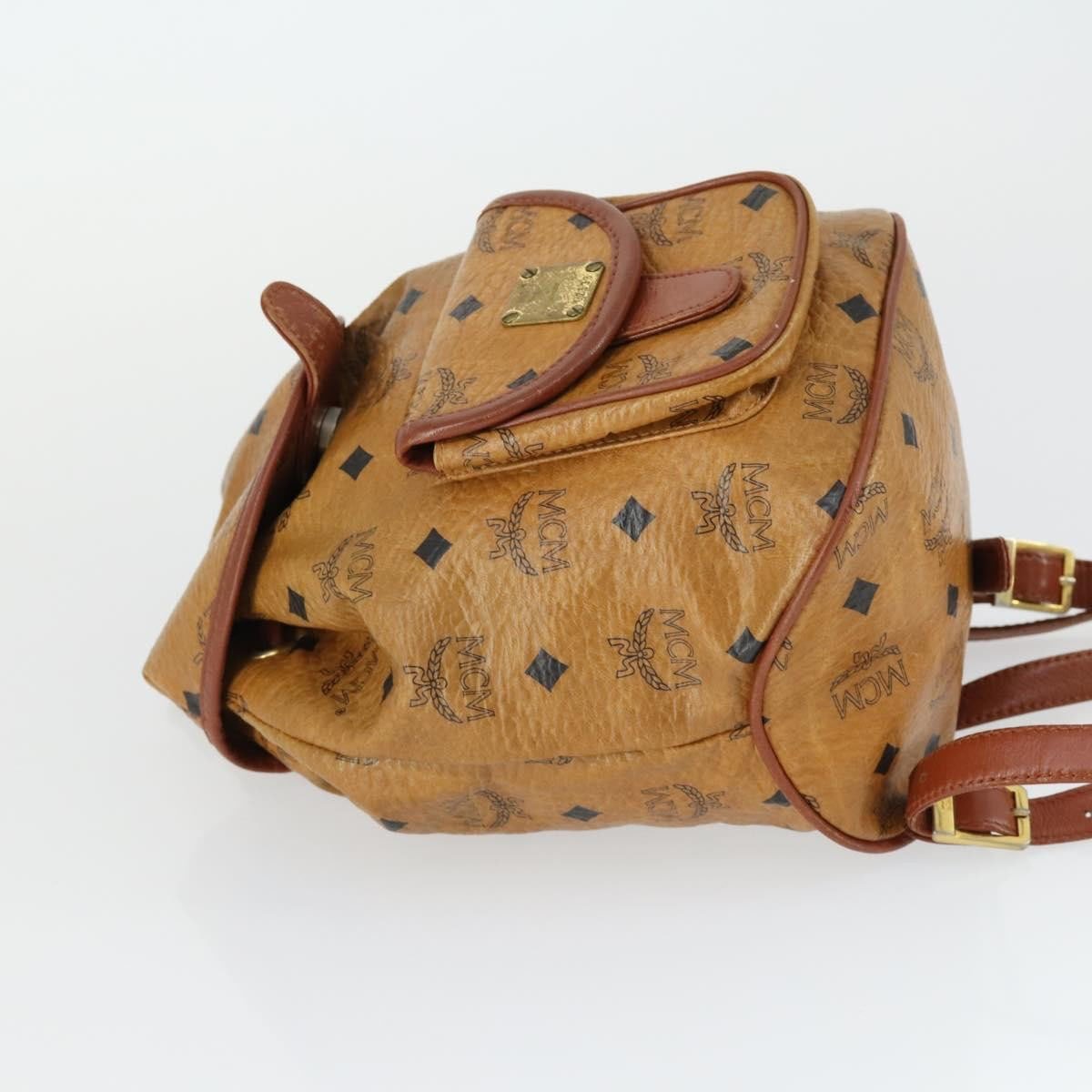 MCM MCM Vintage Vicetos Backpack PVC Leather Bruin