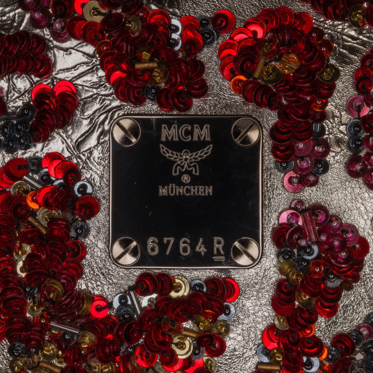 MCM Paticia Leopard Sparkle Satchel Zilver