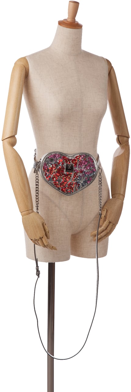 MCM Paticia Leopard Sparkle Satchel Zilver