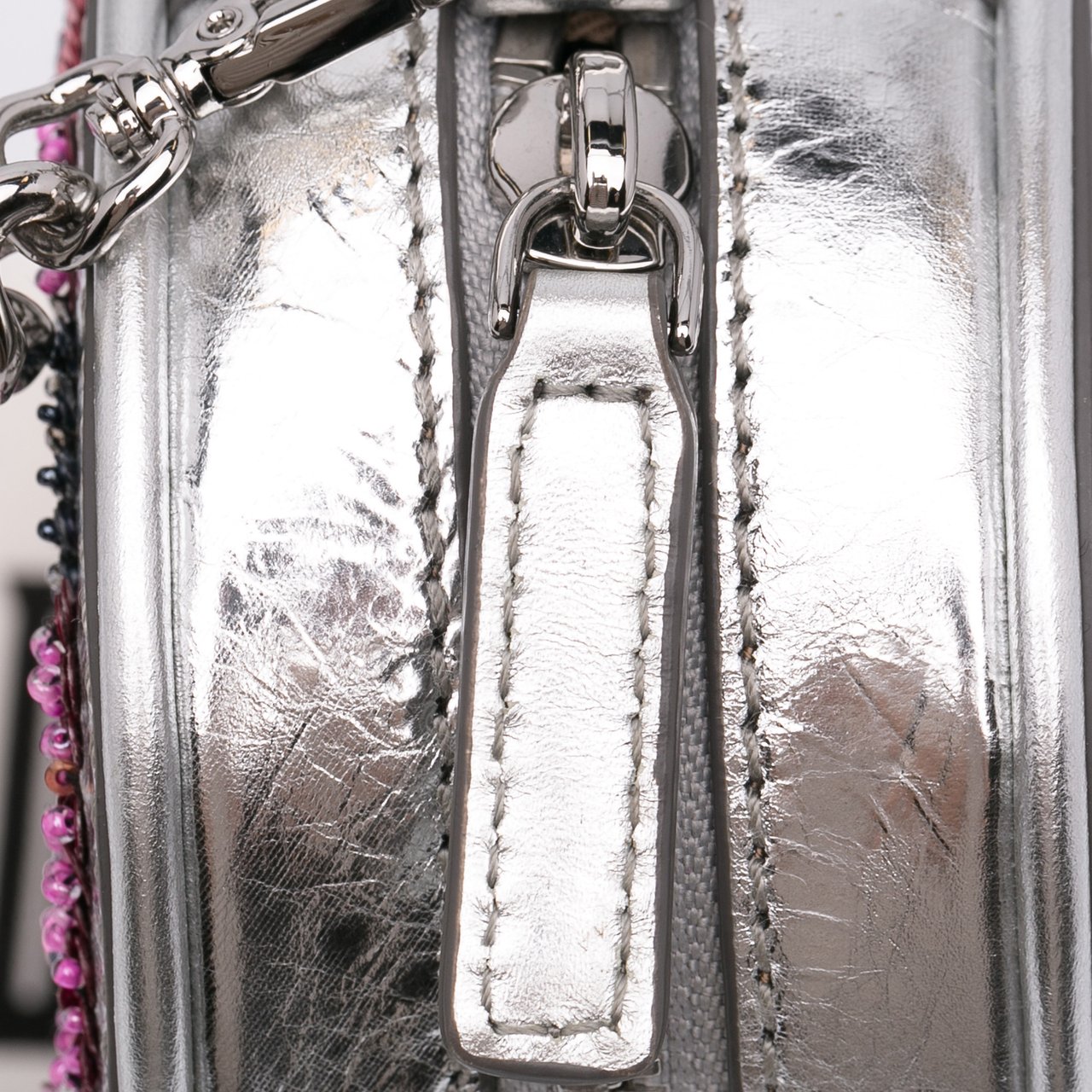 MCM Paticia Leopard Sparkle Satchel Zilver