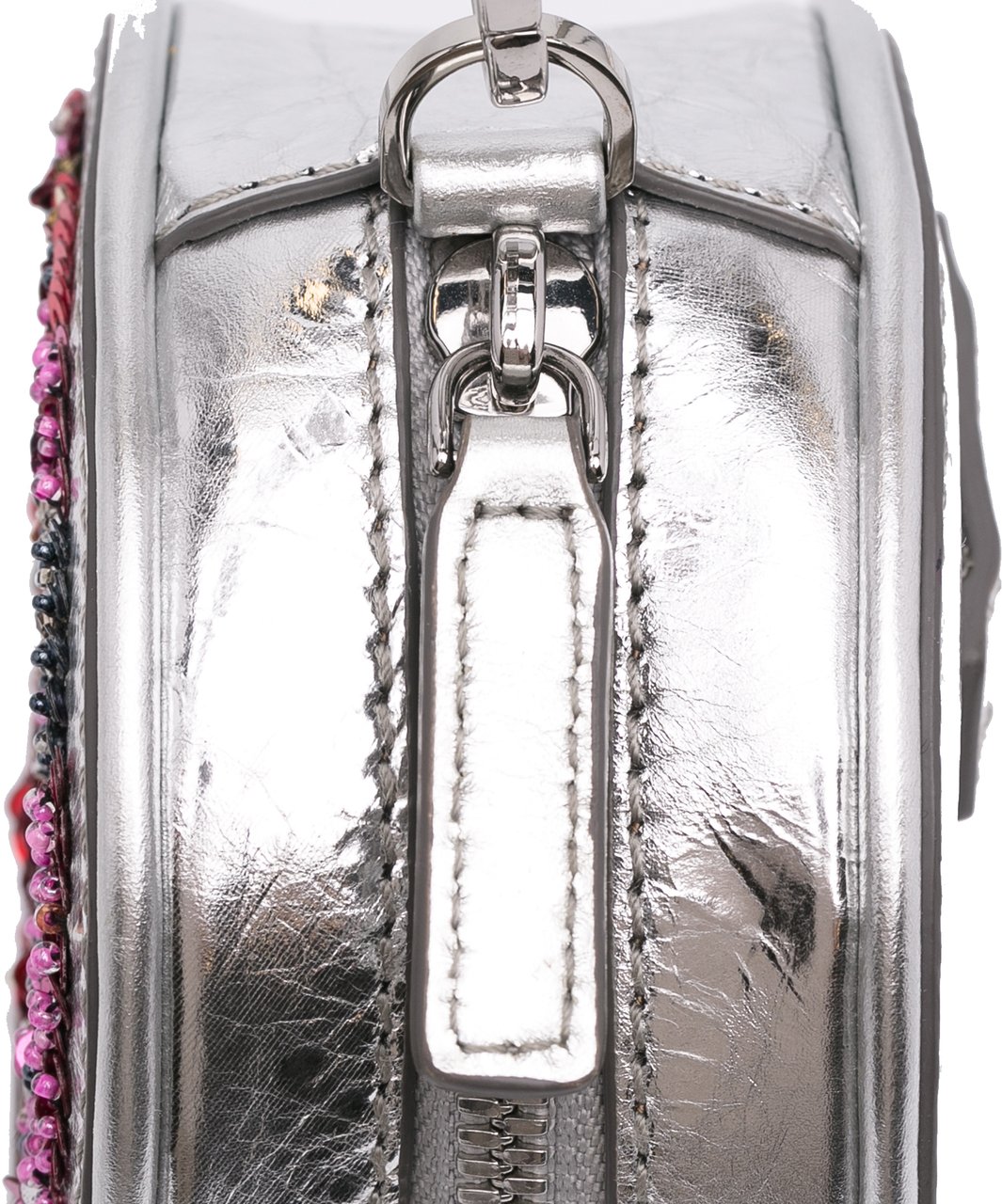 MCM Paticia Leopard Sparkle Satchel Zilver