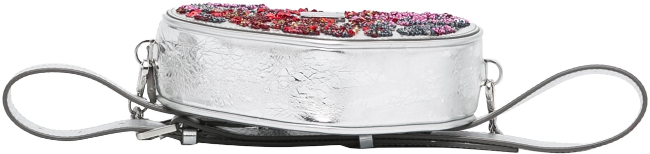 MCM Paticia Leopard Sparkle Satchel Zilver