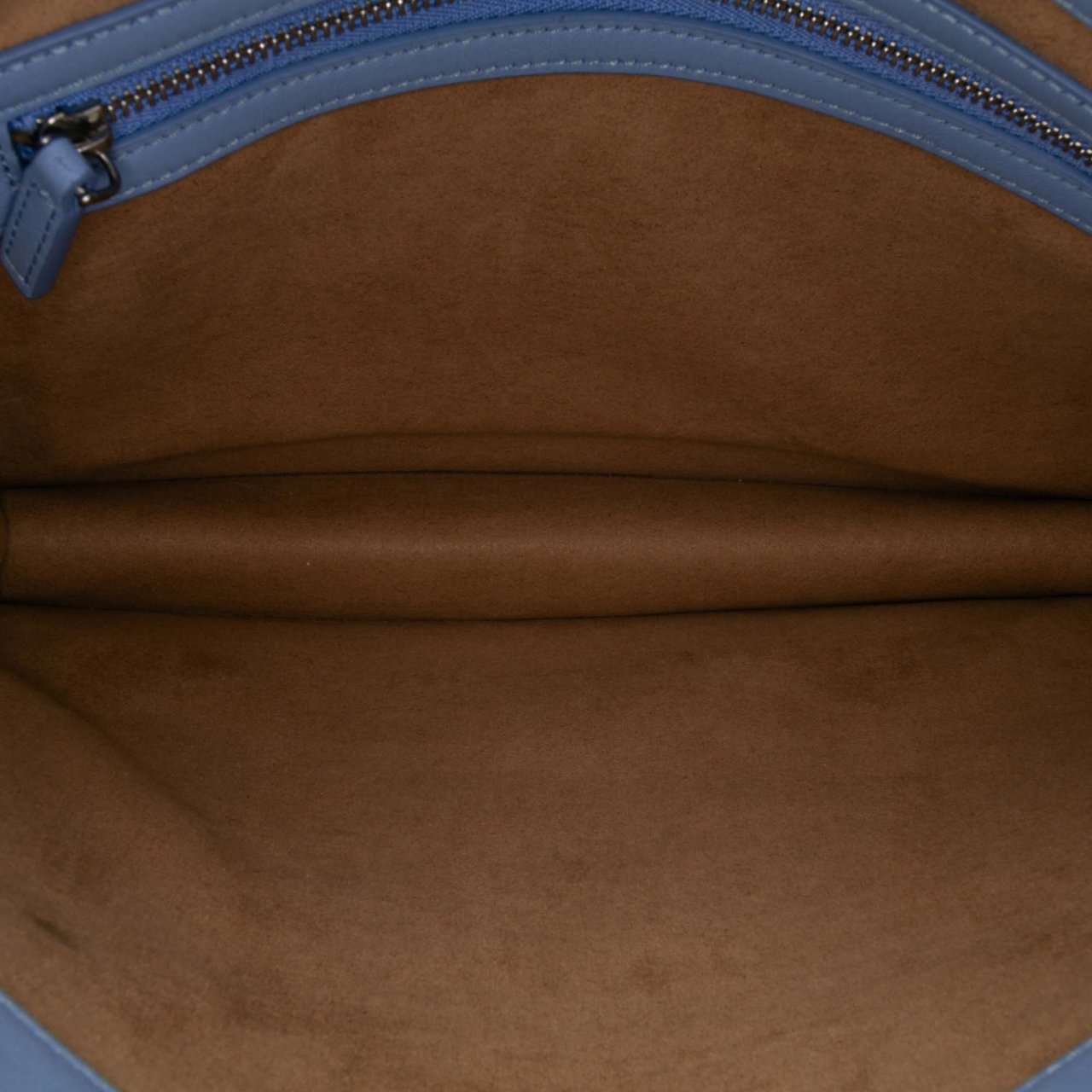 MCM Leather Aren Zip Pouch Blauw