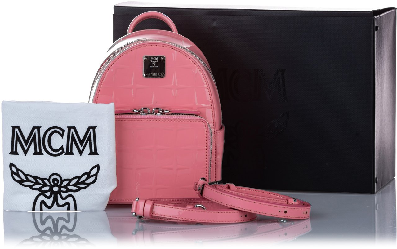 MCM Patent Leather Backpack Roze