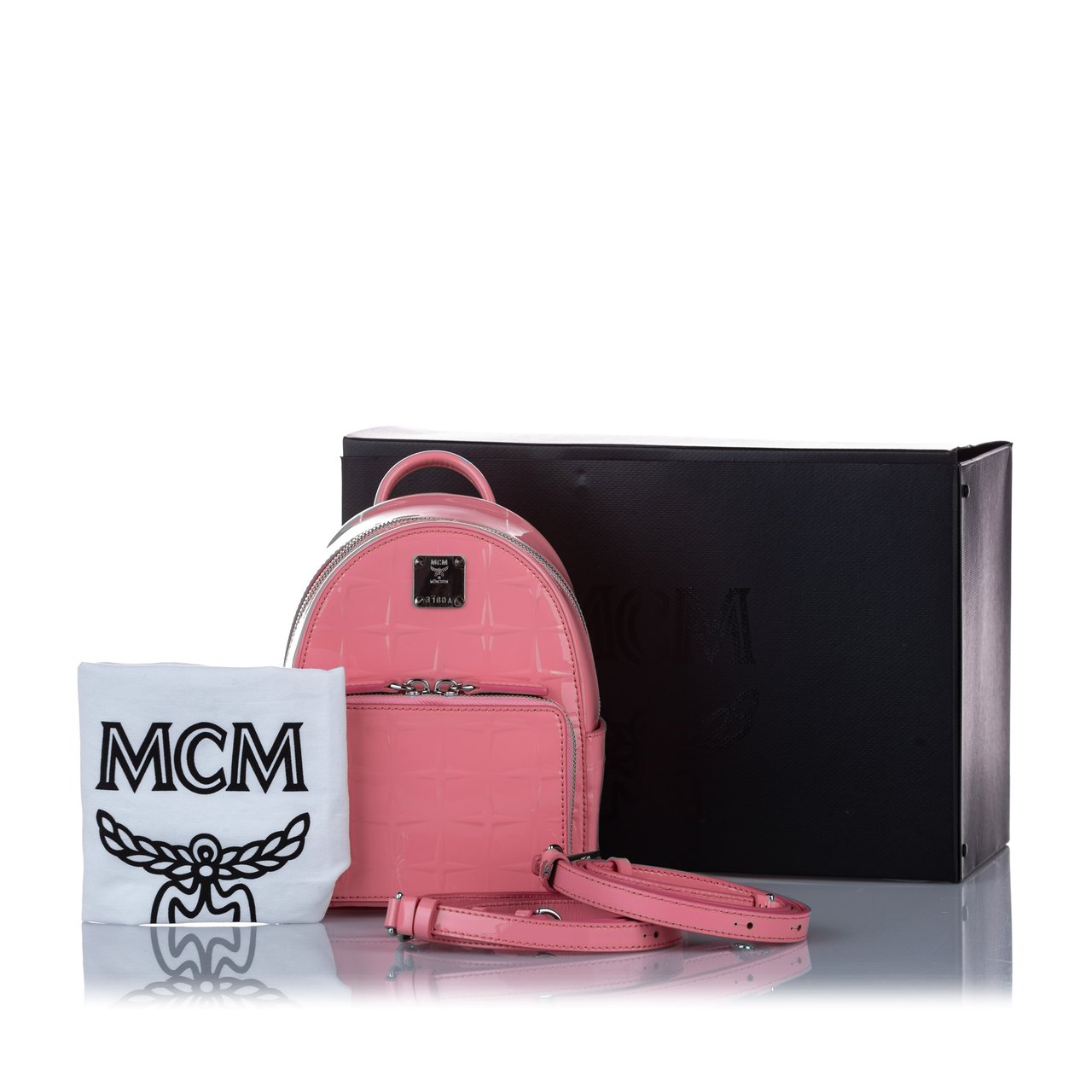 MCM Patent Leather Backpack Roze