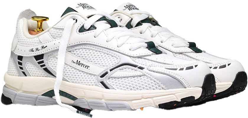 Mercer Amsterdam baskets mercer re run maille blanc vert homme Beige