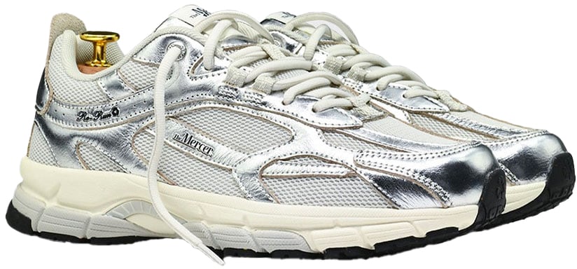 Mercer Amsterdam baskets mercer re run silver maille recycles femme Grijs