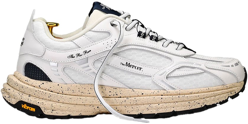 Mercer Amsterdam baskets mercer re run vibram maille recycles blanc homme Beige