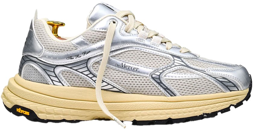 Mercer Amsterdam baskets mercer re run vibram maille recycles silver homme Grijs