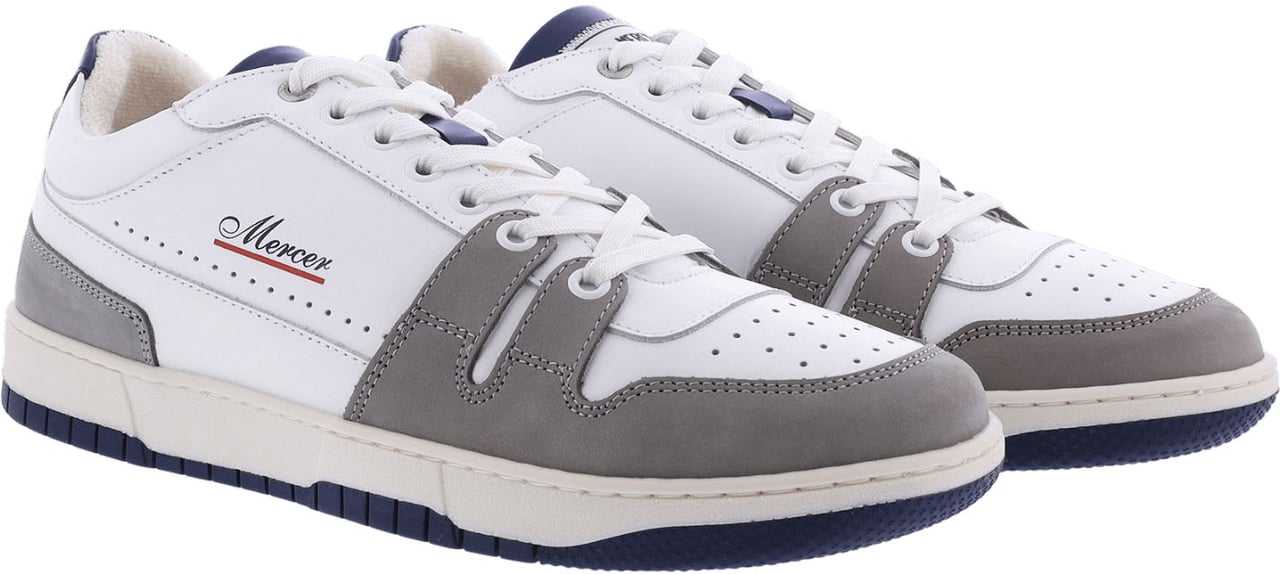 Mercer Amsterdam Mercer Heren The Brooklyn Wit/Grijs sneakers Wit