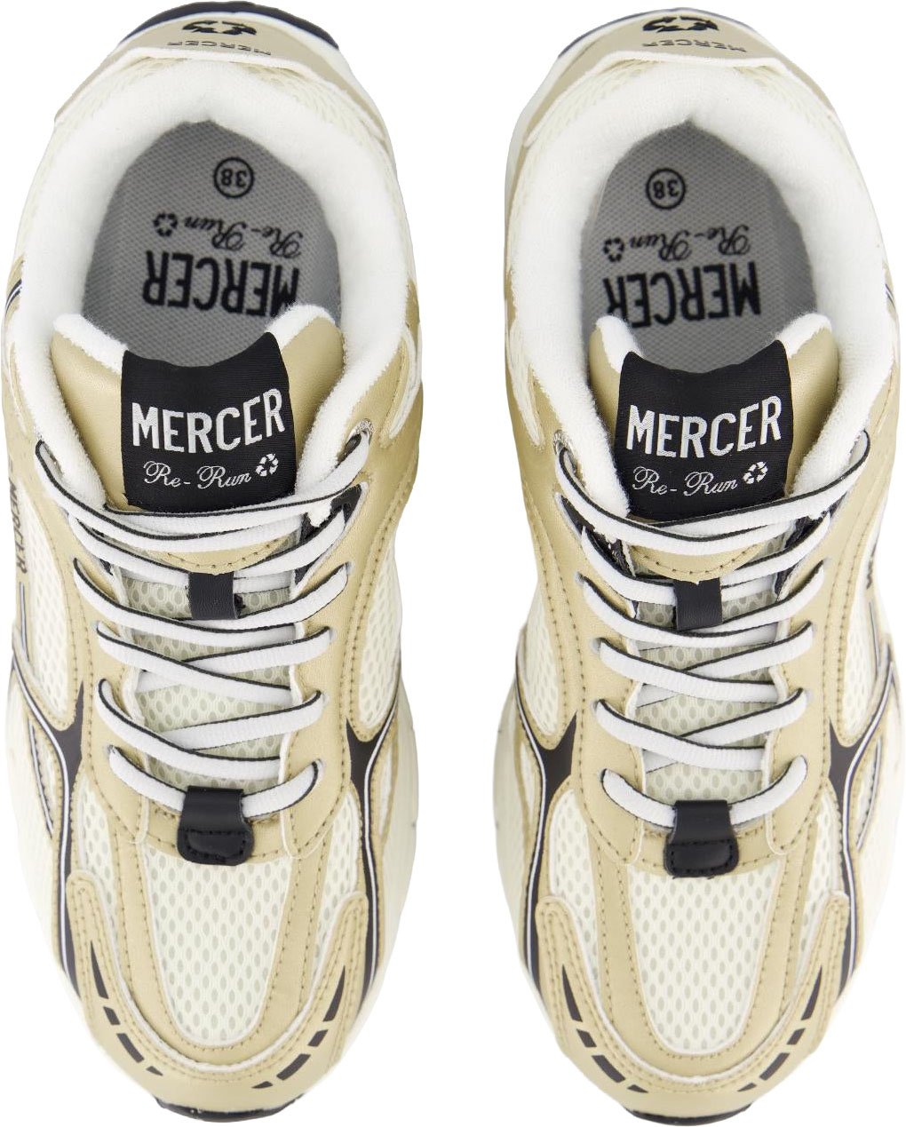 Mercer Amsterdam Mercer Dames The Re-Run Speed Wit/Goud sneakers Wit