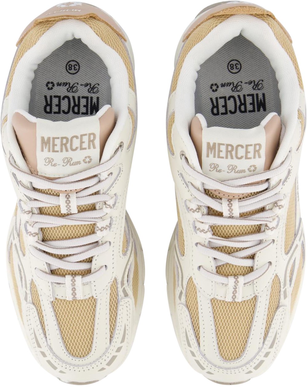 Mercer Amsterdam Dames The Re-Run Nappa Wit/Beige Wit