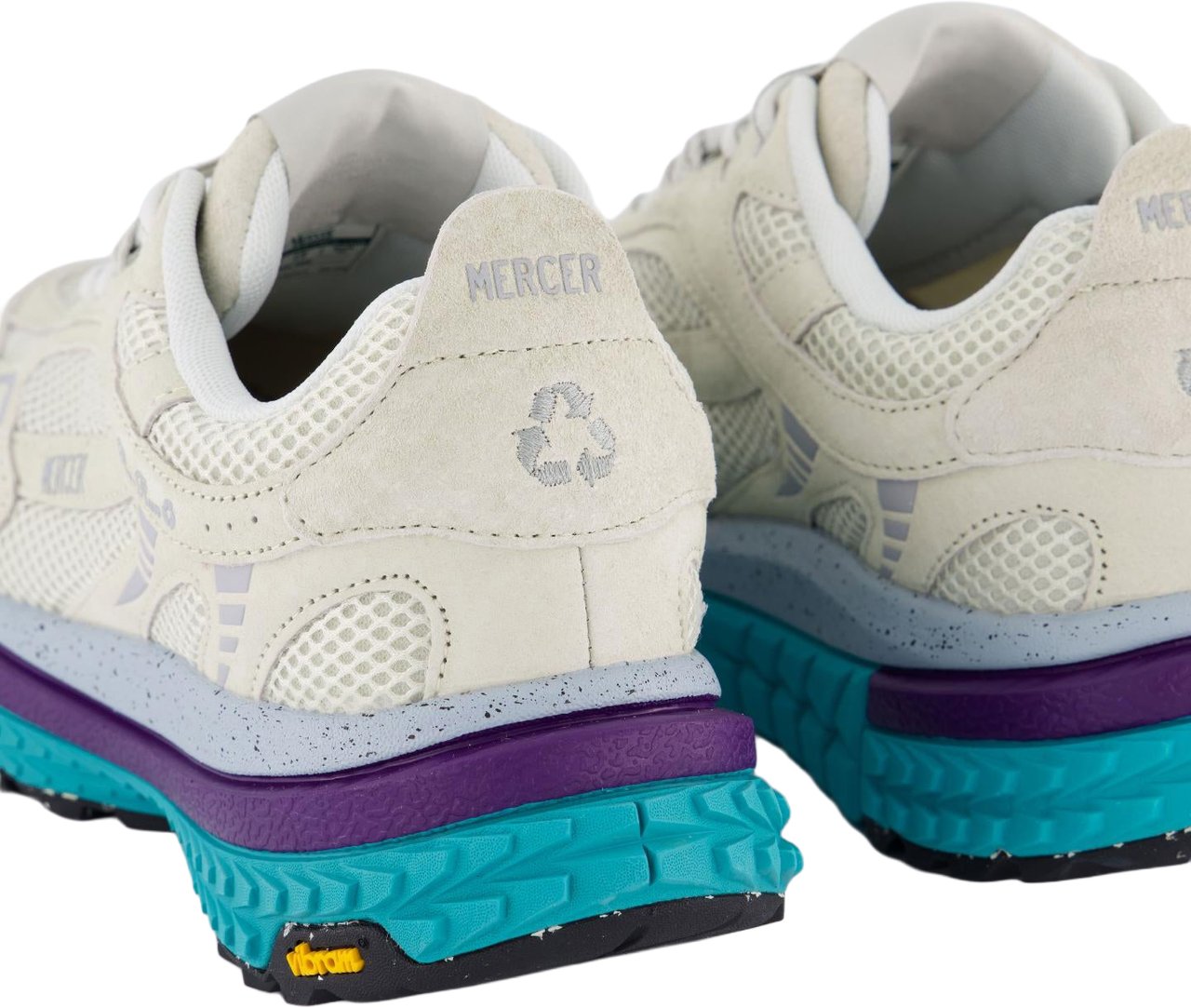 Mercer Amsterdam Mercer Dames The Re-Run Vibram Grijs/Blauw sneakers Grijs
