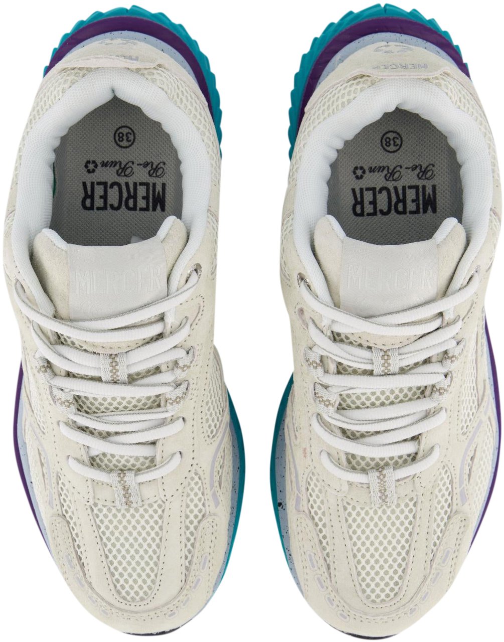 Mercer Amsterdam Dames The Re-Run Vibram Grijs/Blauw Grijs
