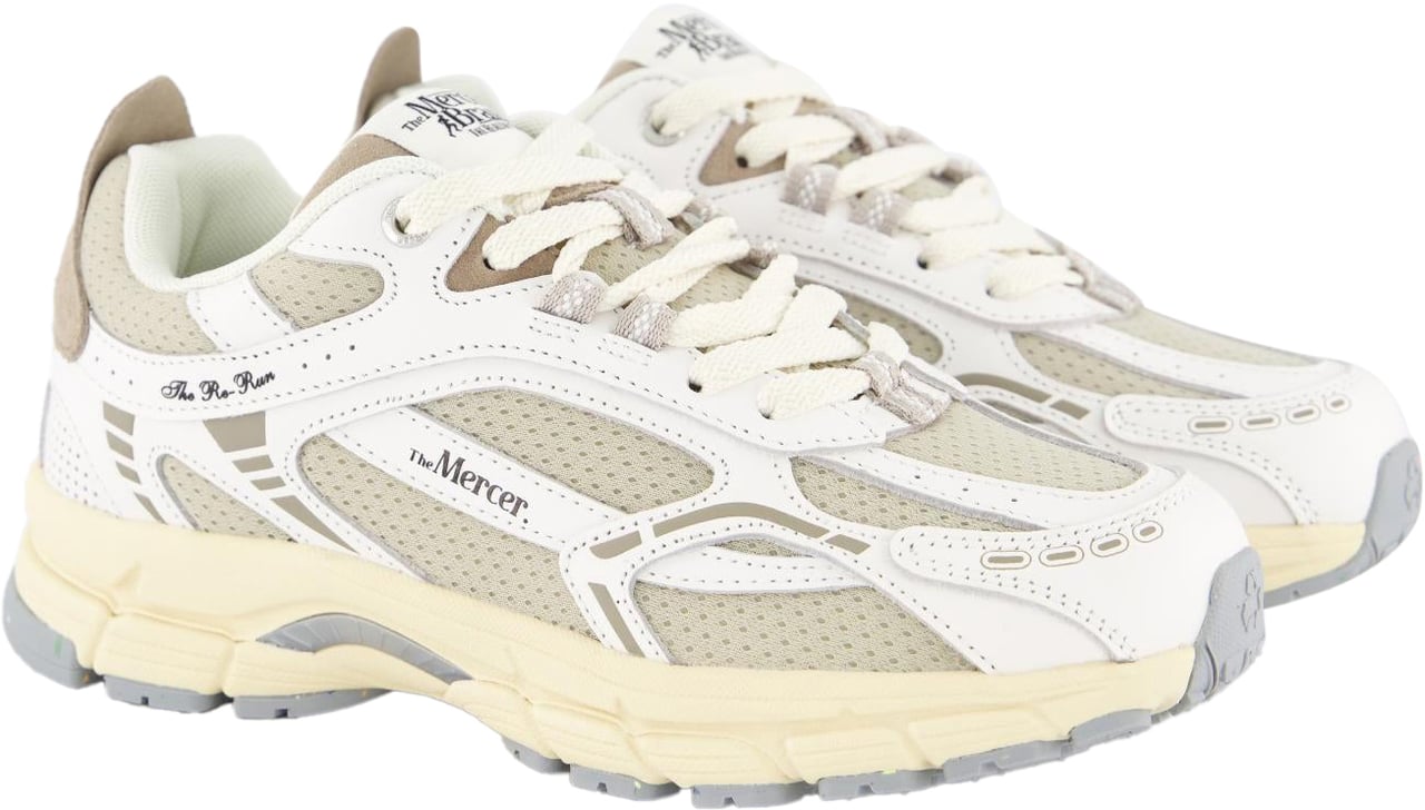 Mercer Amsterdam Dames The Re-Run Vintage Sneaker Wit Wit