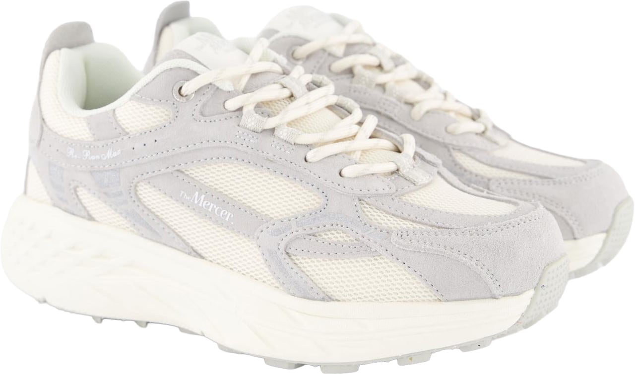 Mercer Amsterdam Mercer Dames The Re-Run Max Suede Grijs sneakers Grijs