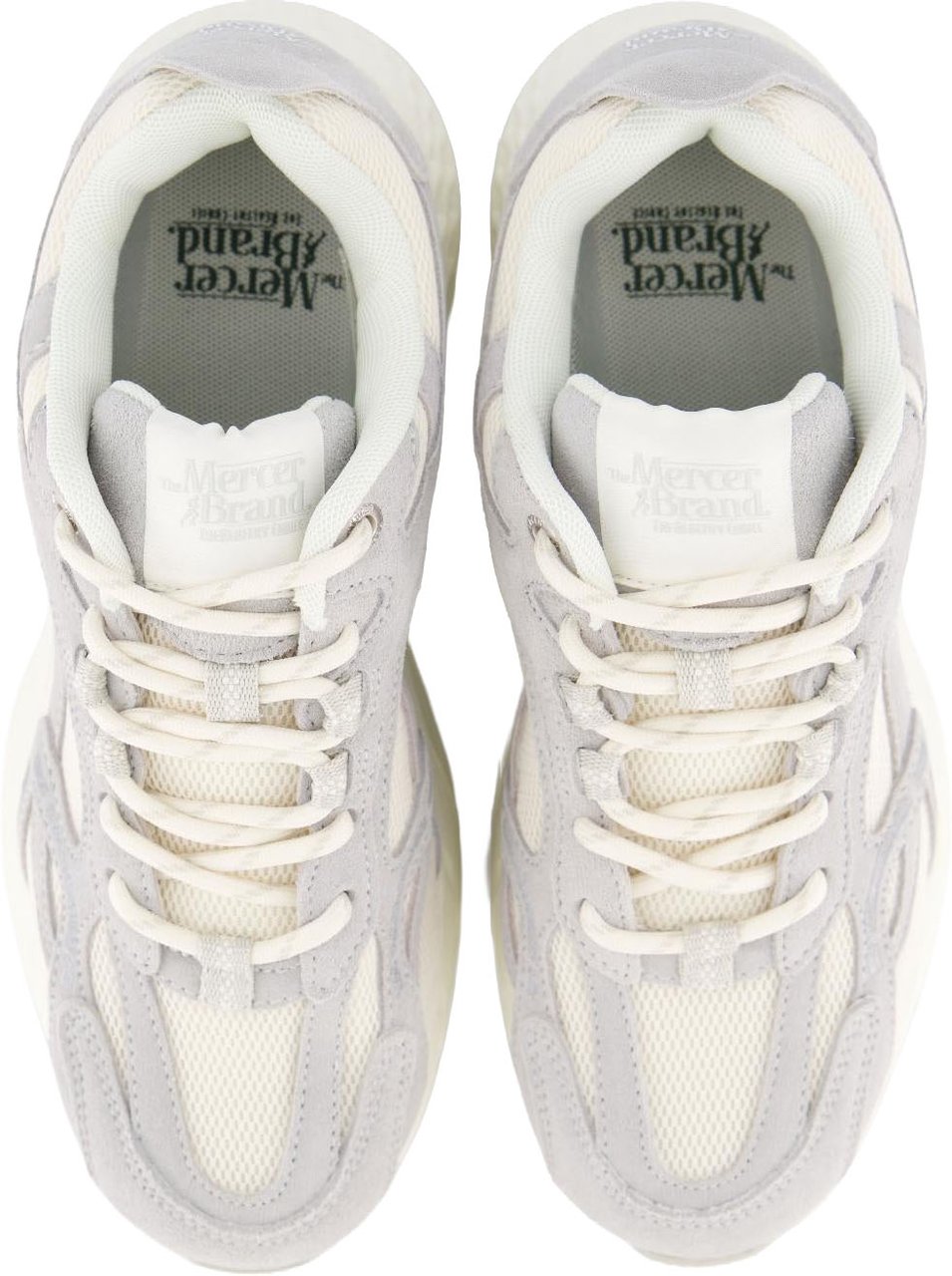 Mercer Amsterdam Mercer Dames The Re-Run Max Suede Grijs sneakers Grijs
