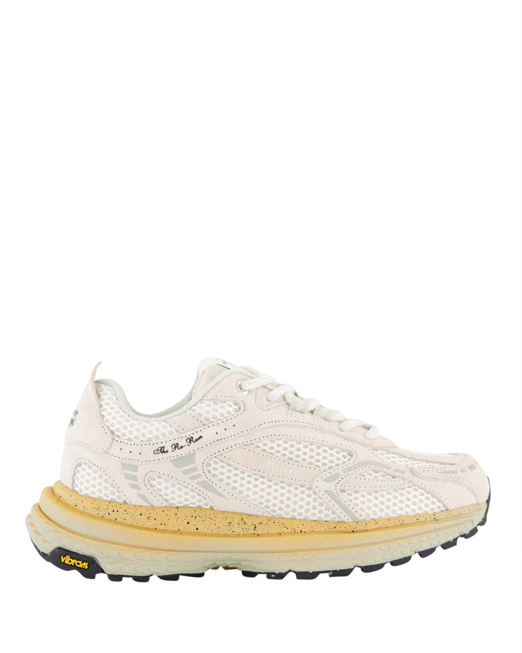 Mercer Amsterdam Dames The Re-Run Vibram Sneaker Beig Wit