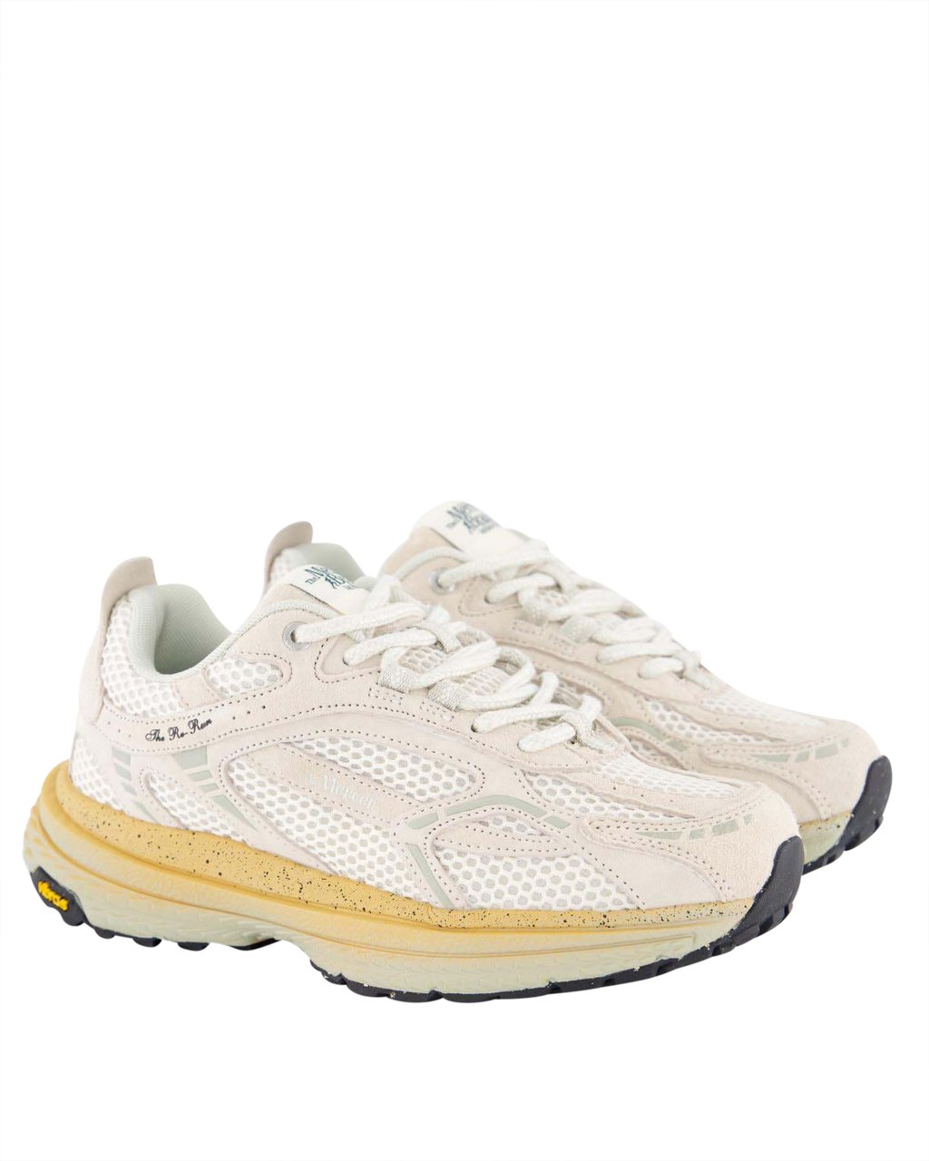 Mercer Amsterdam Dames The Re-Run Vibram Sneaker Beig Wit