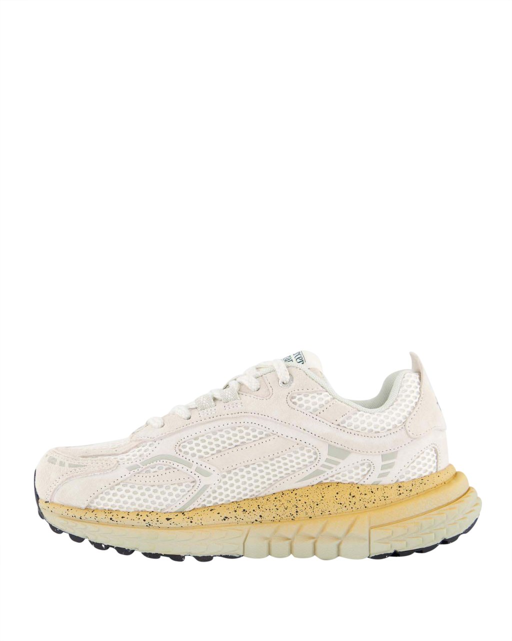 Mercer Amsterdam Dames The Re-Run Vibram Sneaker Beig Wit