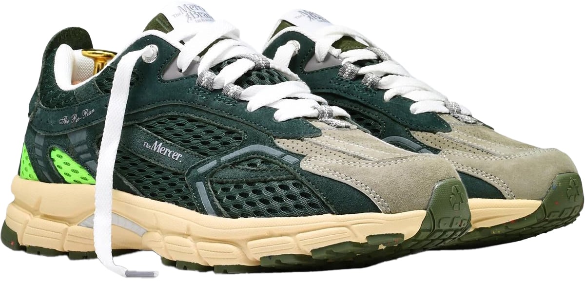 Mercer Amsterdam Heren The Re-Run Suede 2000 Groen