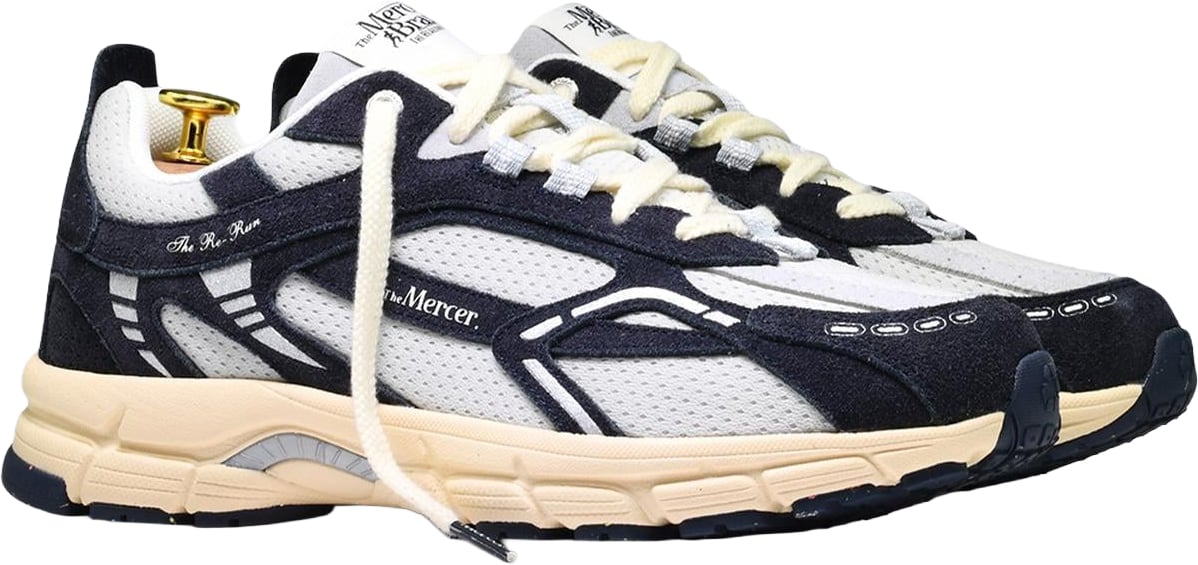 Mercer Amsterdam Heren The Re-Run Vintage Suede Blauw