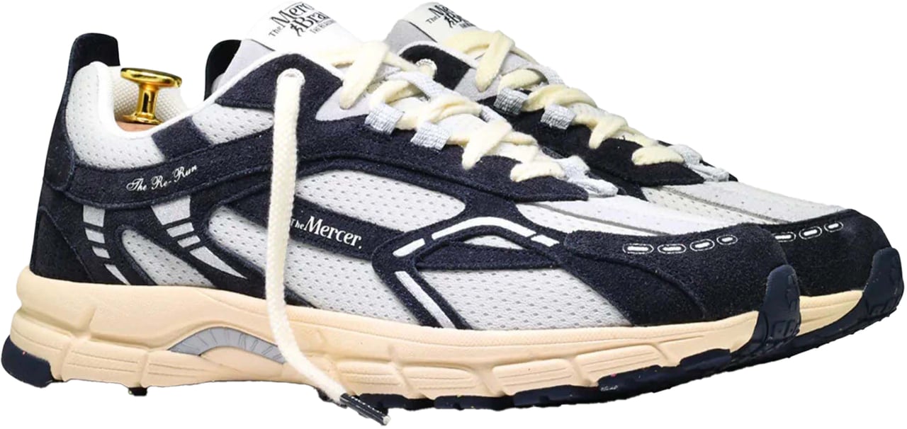 Mercer Amsterdam Heren The Re-Run Vintage Suede Blauw