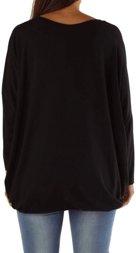 Met Black Viscose Sweatshirt Zwart