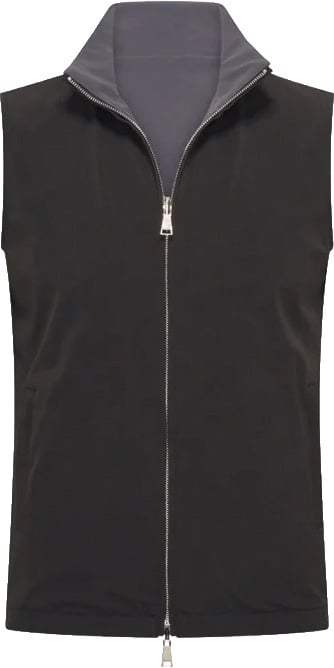 Mi Piace Reversible Gilet Black Grey Zwart