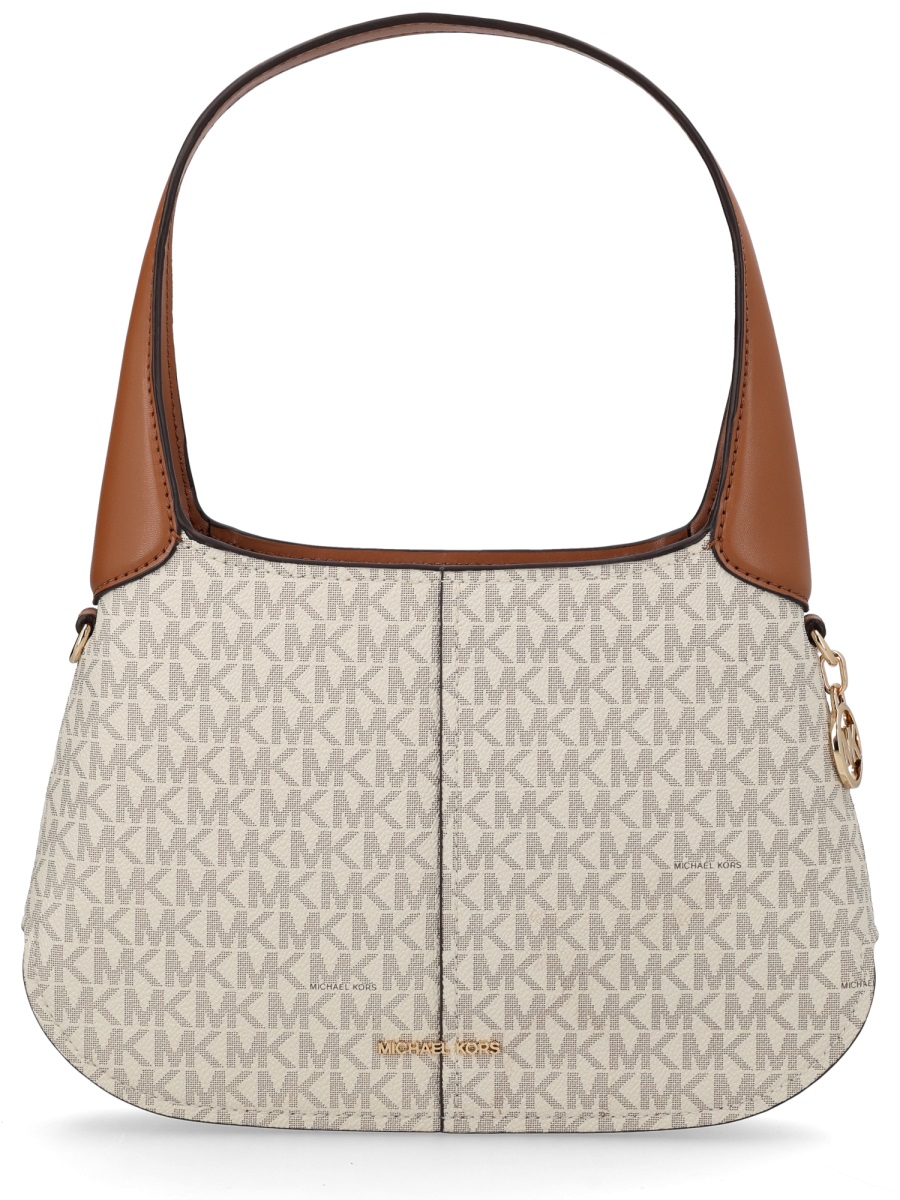 Michael Kors Small Alice Monogram Leather Shoulder Bag Grijs
