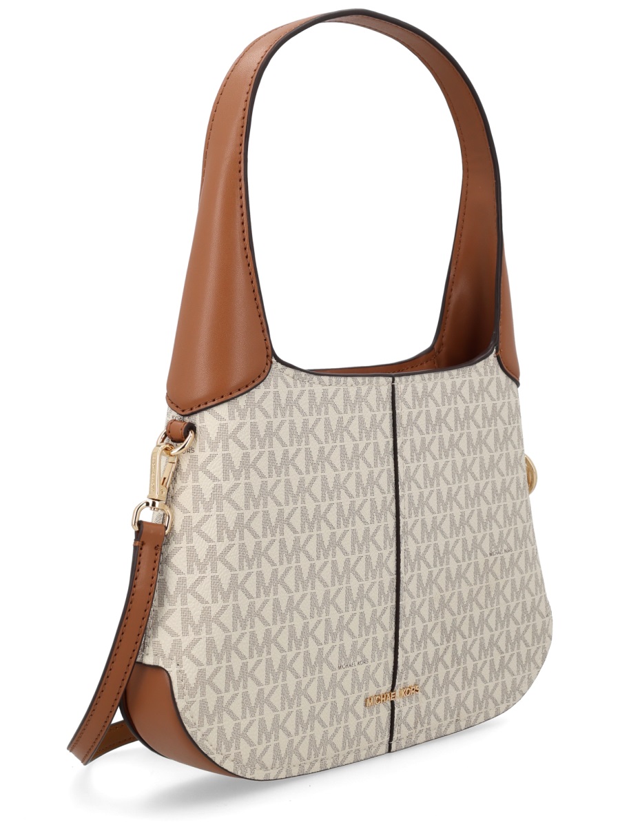 Michael Kors Small Alice Monogram Leather Shoulder Bag Grijs
