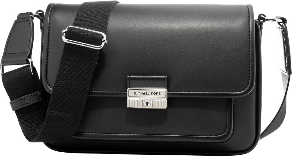 Michael Kors Black Leather Shoulder Bag Zwart