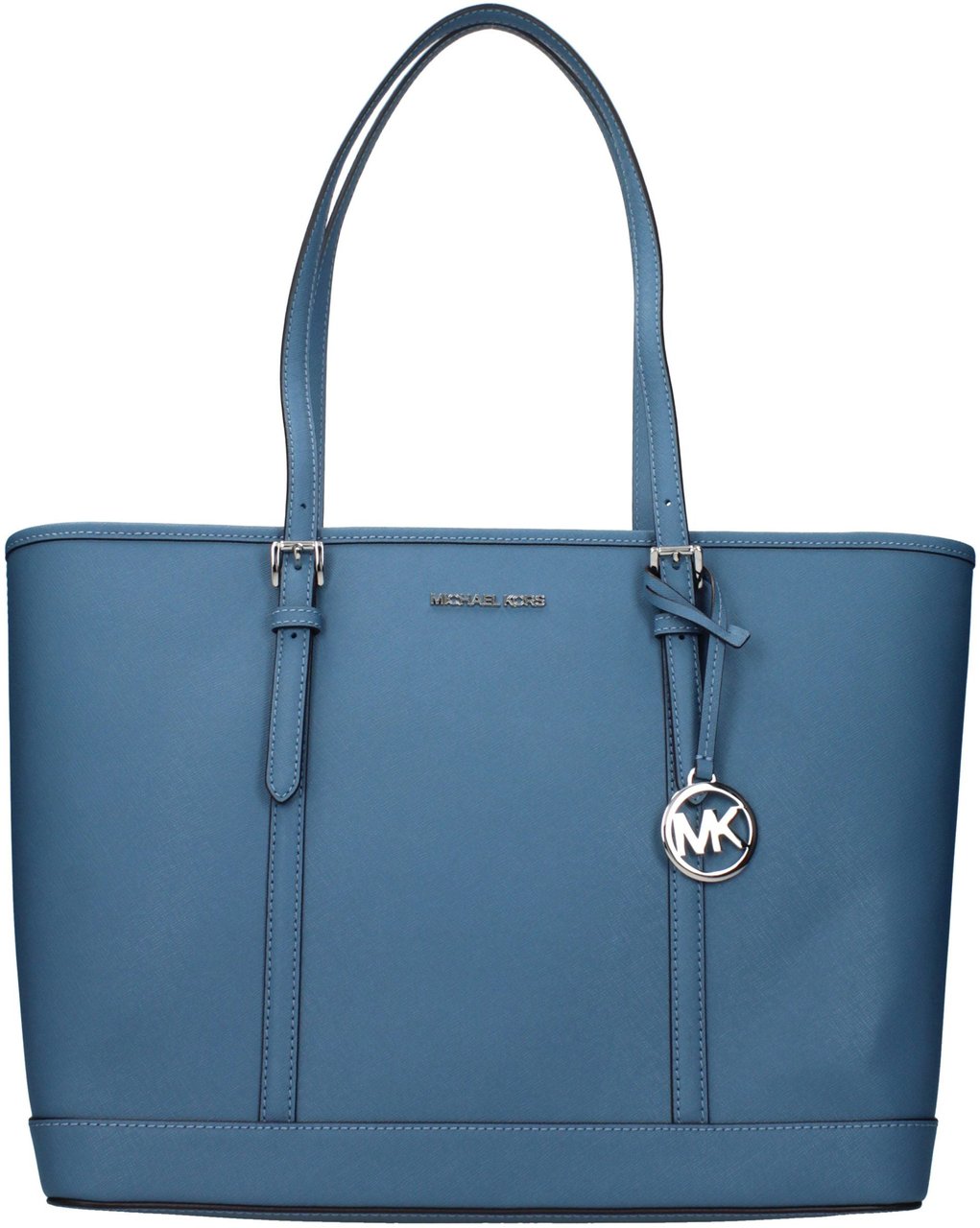 Michael Kors Blue Leather Shoulder Bag Blauw