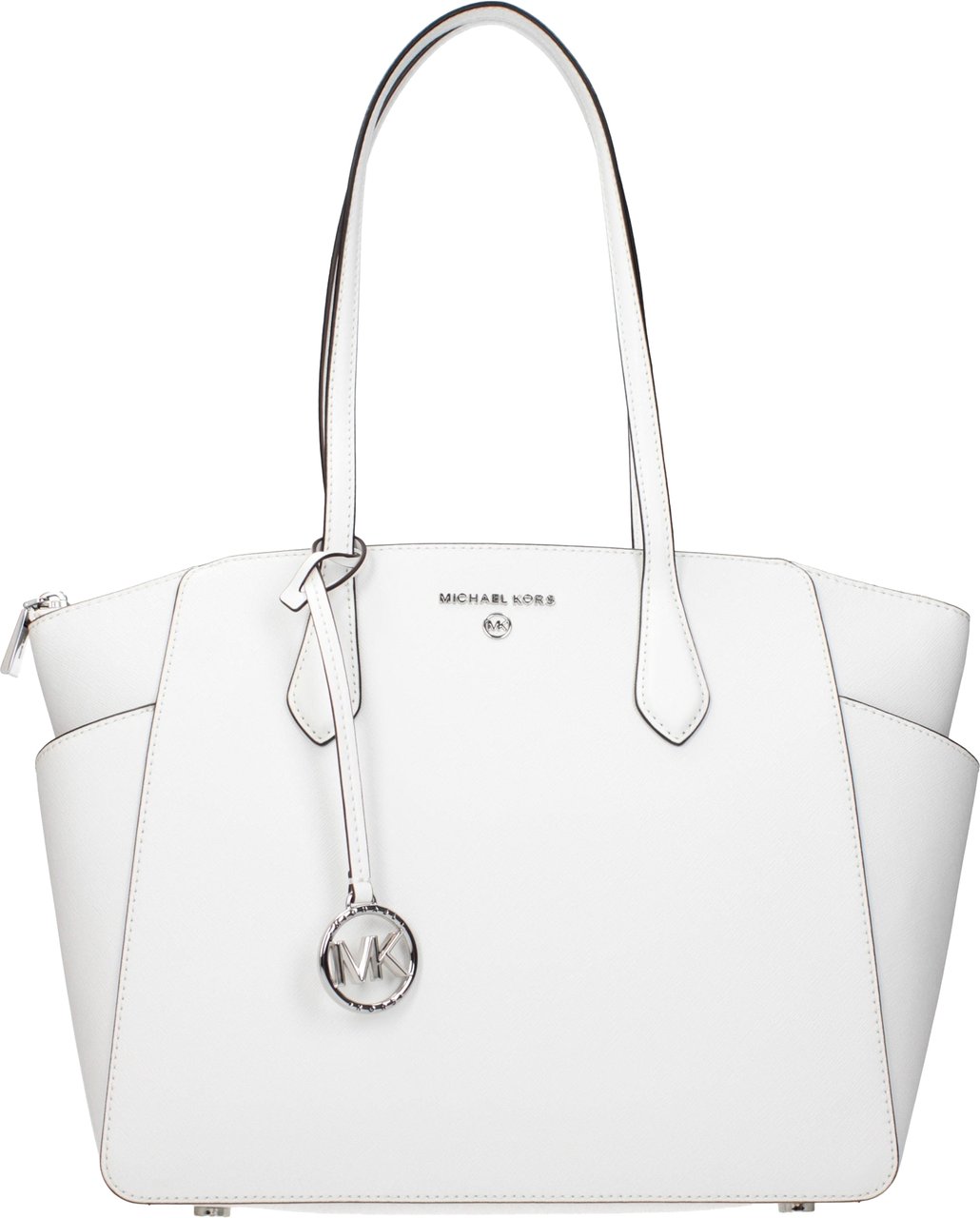 Michael Kors White Leather Shoulder Bag Wit